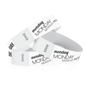 3/4" Tyvek Monday Wristbands