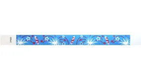 3/4" Tyvek® Wristbands - Patriotic Fireworks