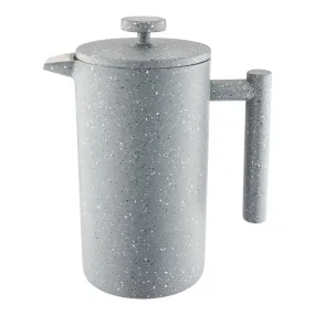 8 Cup Straight Sided Cafetiere, Grey Granite