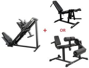 Body Iron Leg Press & Hack Squat & Leg Extension & Curl Combo