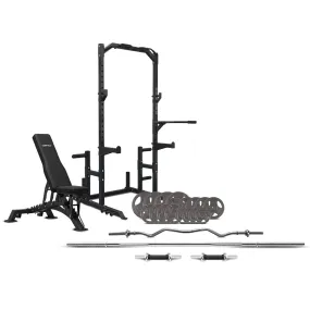 Cortex PR-2 Half Rack with 90KG Tri-Grip Plates   BN-9 Bench   Barbell Package