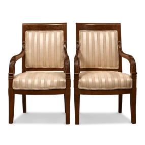 Directoire Upholstered Armchairs