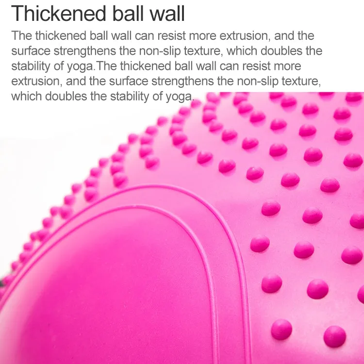 Explosion-proof Yoga Ball Sport Fitness Ball Balance Ball with Massage Point, Diameter: 60cm(Pink)