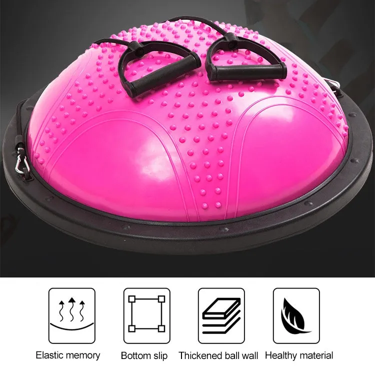 Explosion-proof Yoga Ball Sport Fitness Ball Balance Ball with Massage Point, Diameter: 60cm(Pink)