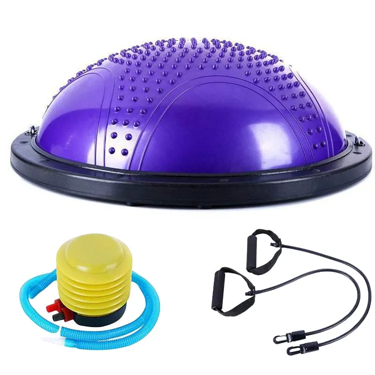 Explosion-proof Yoga Ball Sport Fitness Ball Balance Ball with Massage Point, Diameter: 60cm(Purple)