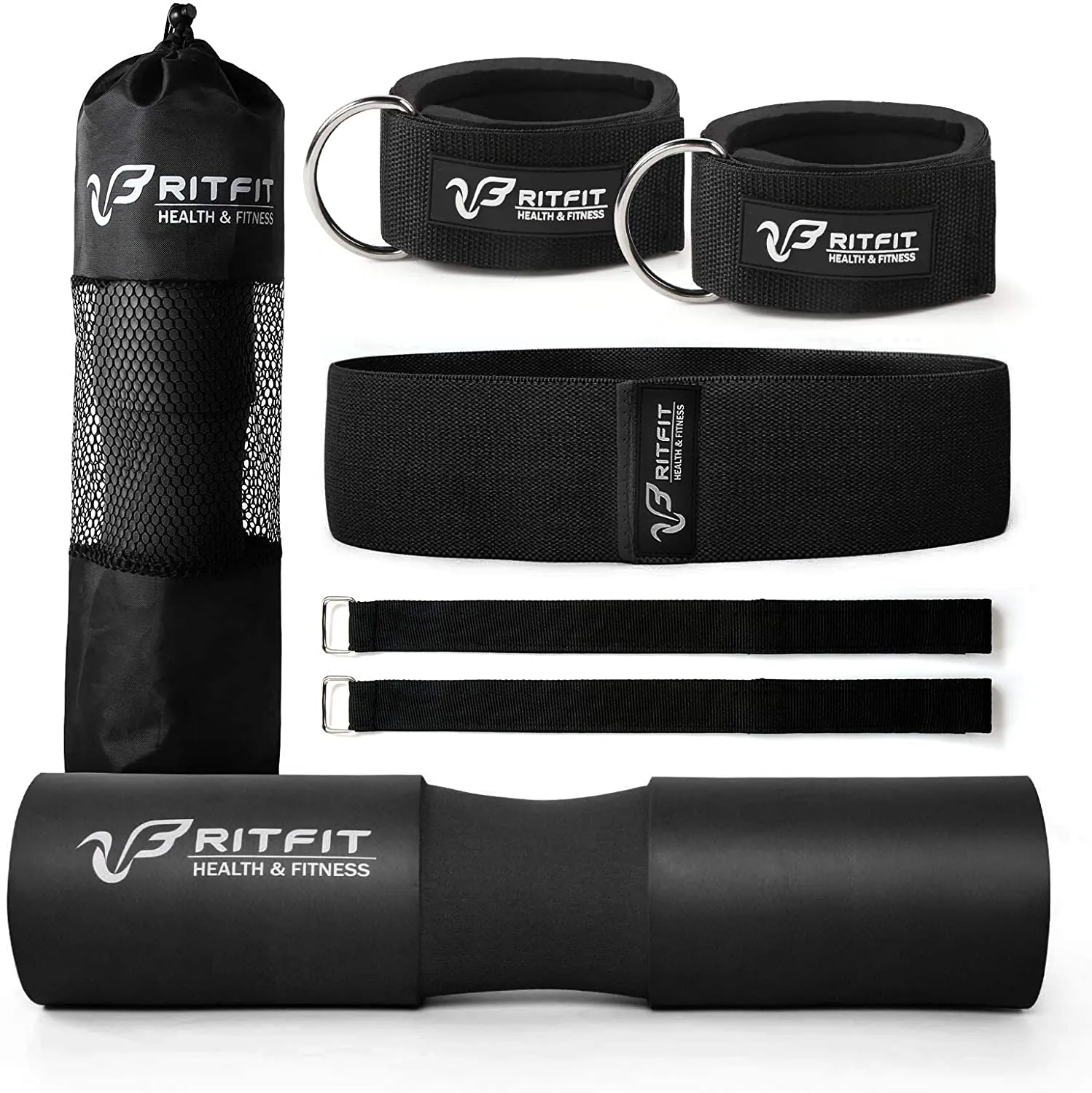 RitFit 7 Pack Barbell Pad Squat Pad for Standard Set