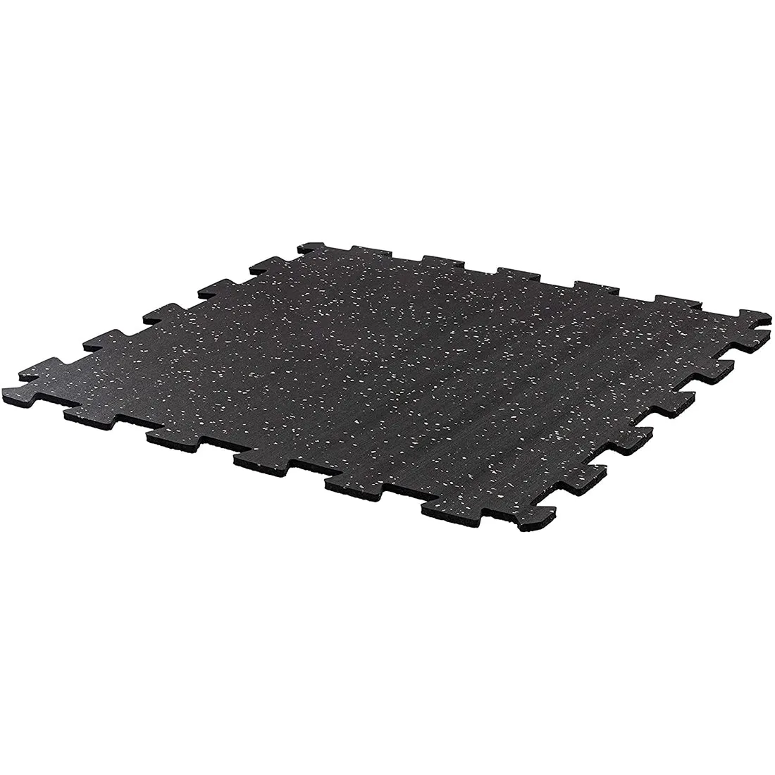 Rubber Interlocking Mats - Black with White Speckles