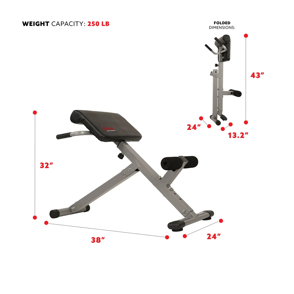 Sunny Strength™ 45 Degree Hyperextension Roman Chair