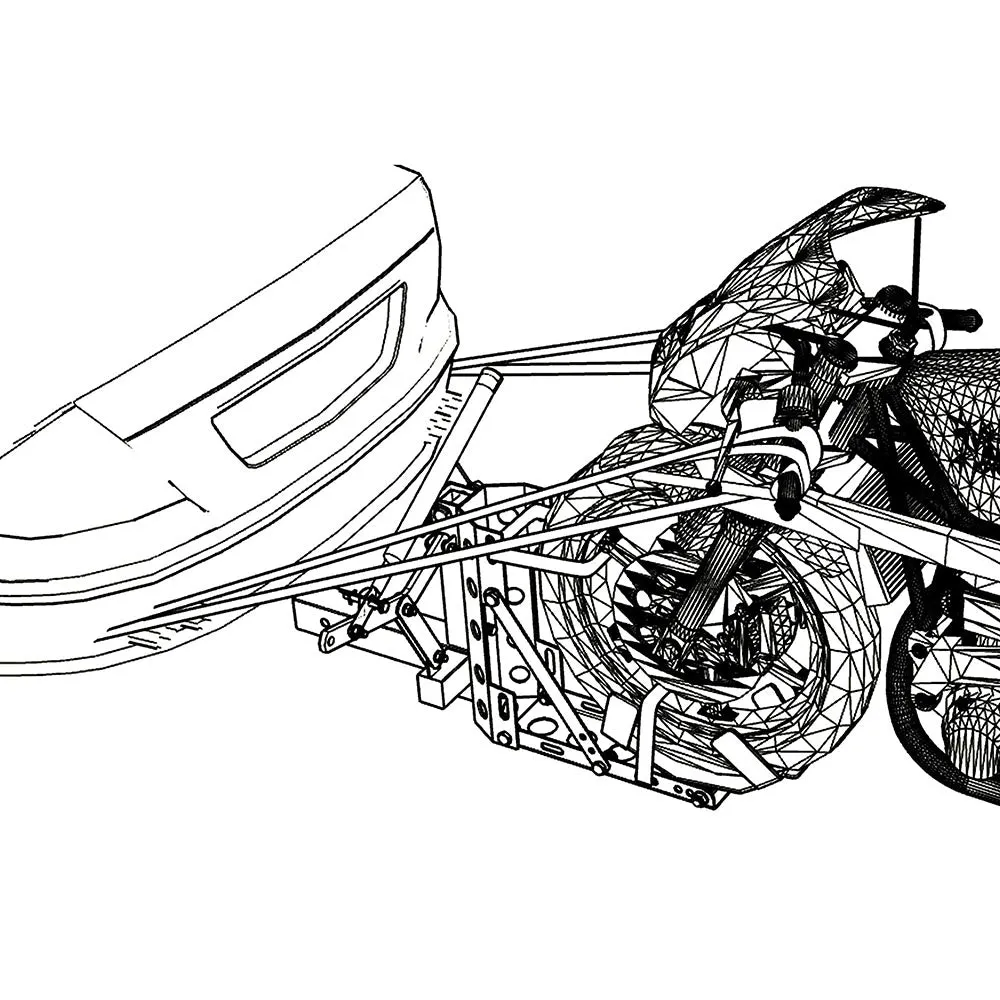 TheLAShop 800lb 2" Receiver Motorcycle Trailer Hitch Scooter Carrier Rack