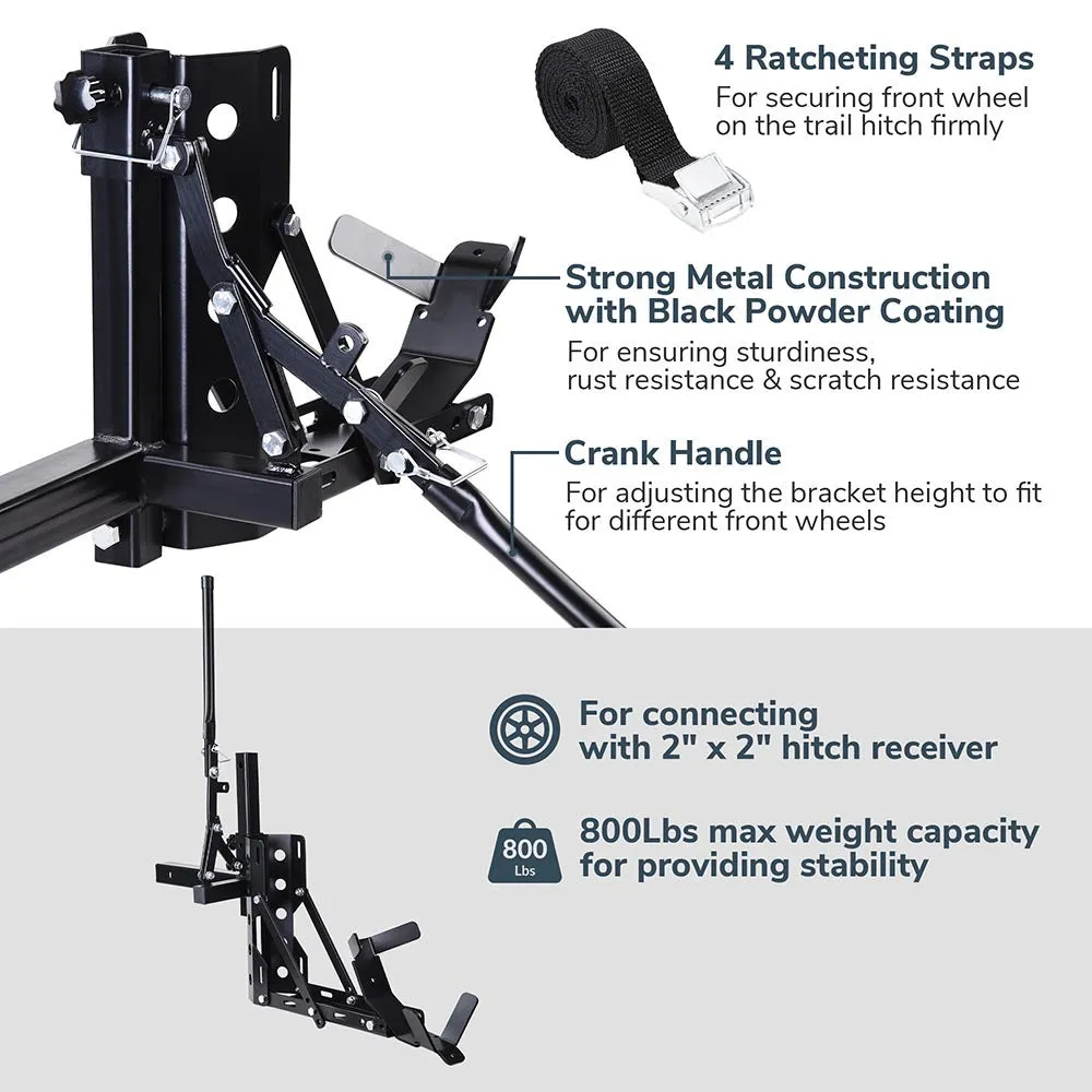 TheLAShop 800lb 2" Receiver Motorcycle Trailer Hitch Scooter Carrier Rack