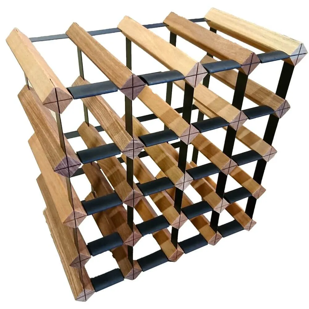 Vino Stack 16 Pocket Mahogany Wine Rack
