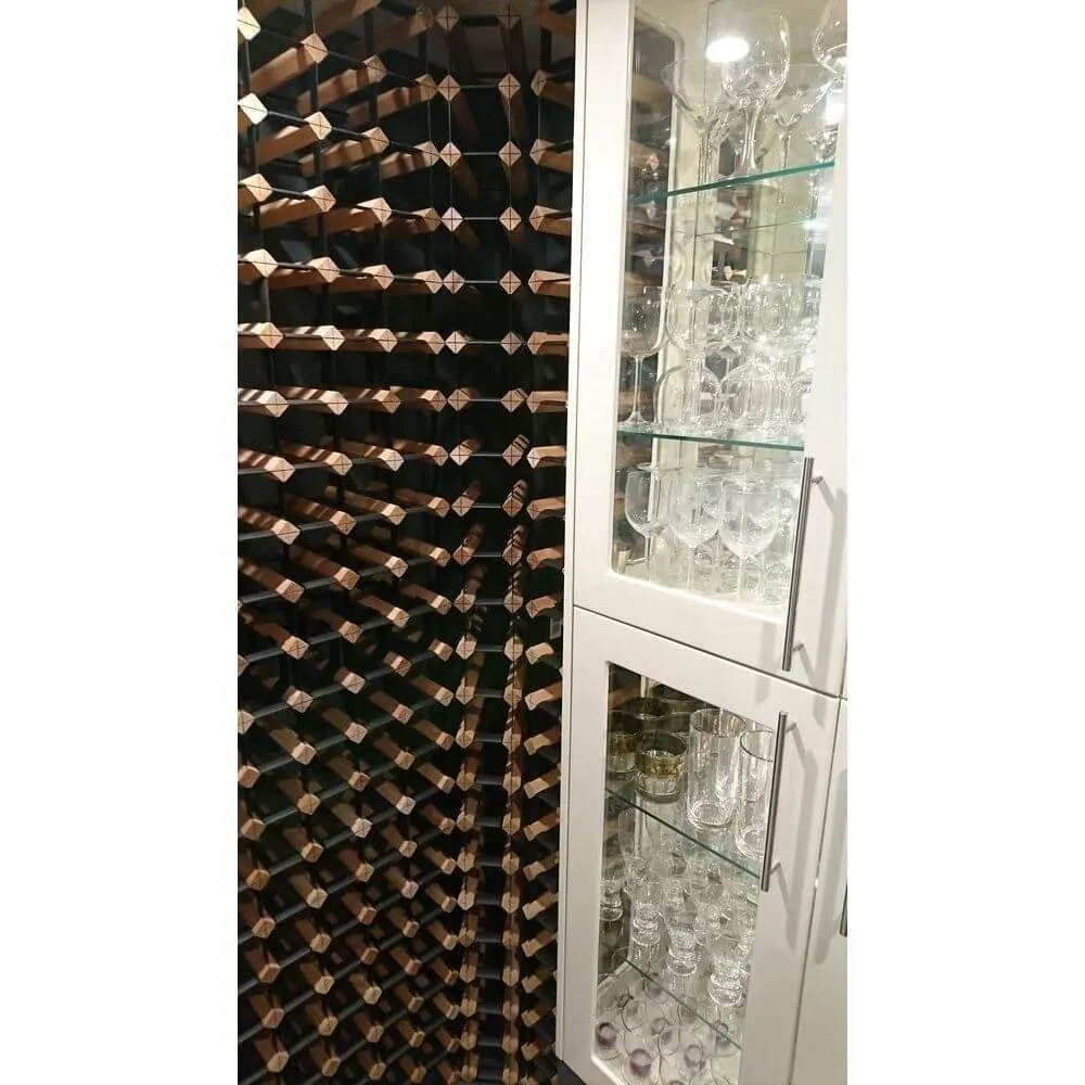 Vino Stack 16 Pocket Mahogany Wine Rack