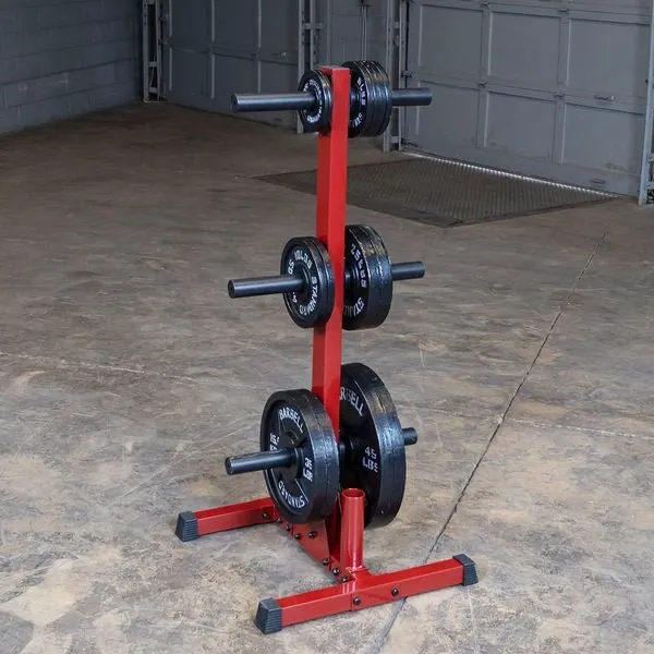 Weight Tree Olympic 2" Weight Plates (Iron or Rubber) & Barbell Storage BFWT10 Best Fitness