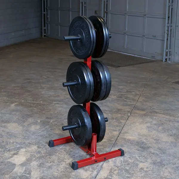 Weight Tree Olympic 2" Weight Plates (Iron or Rubber) & Barbell Storage BFWT10 Best Fitness